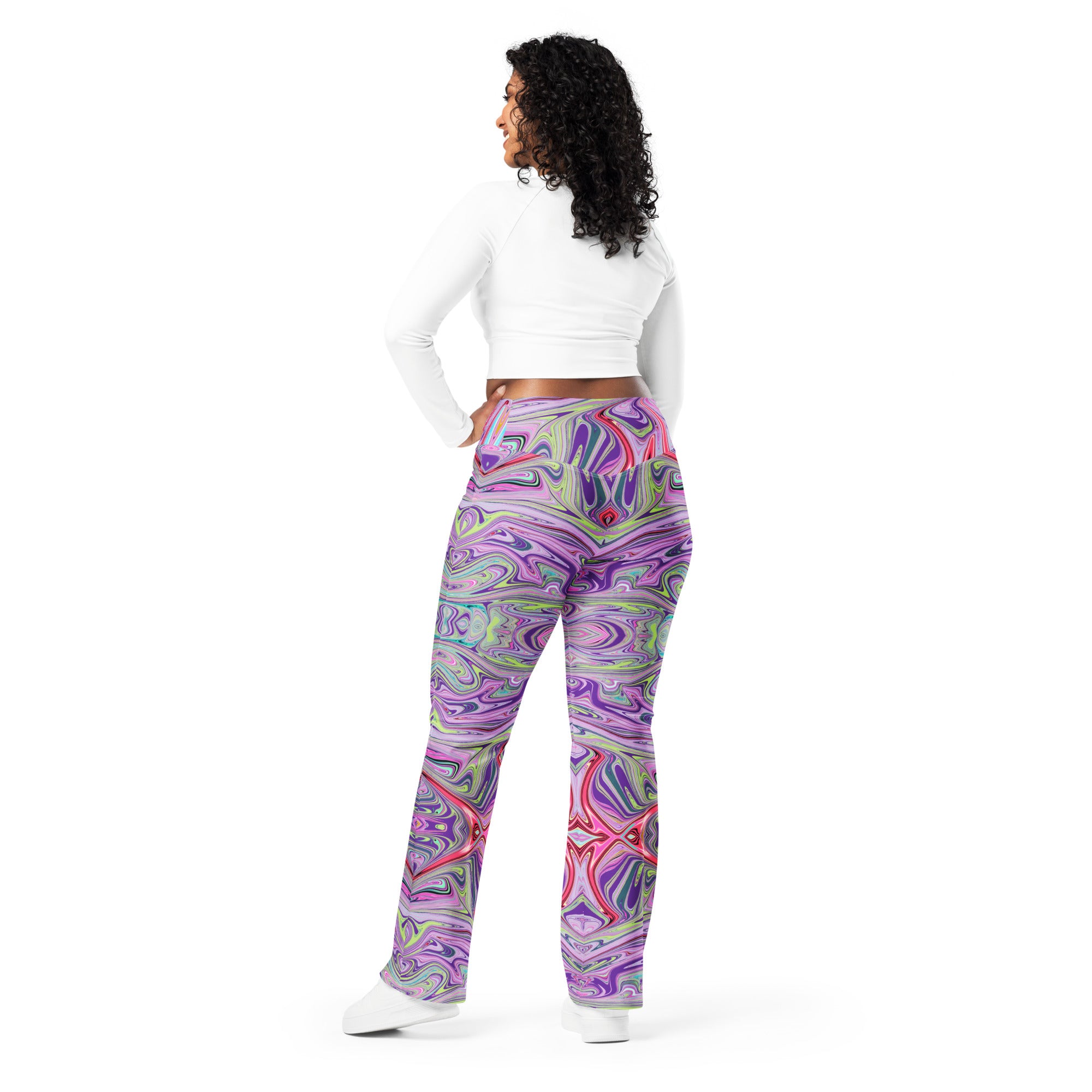 Warped Lavender Flare leggings