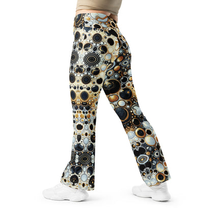 Space Marbles Flare leggings