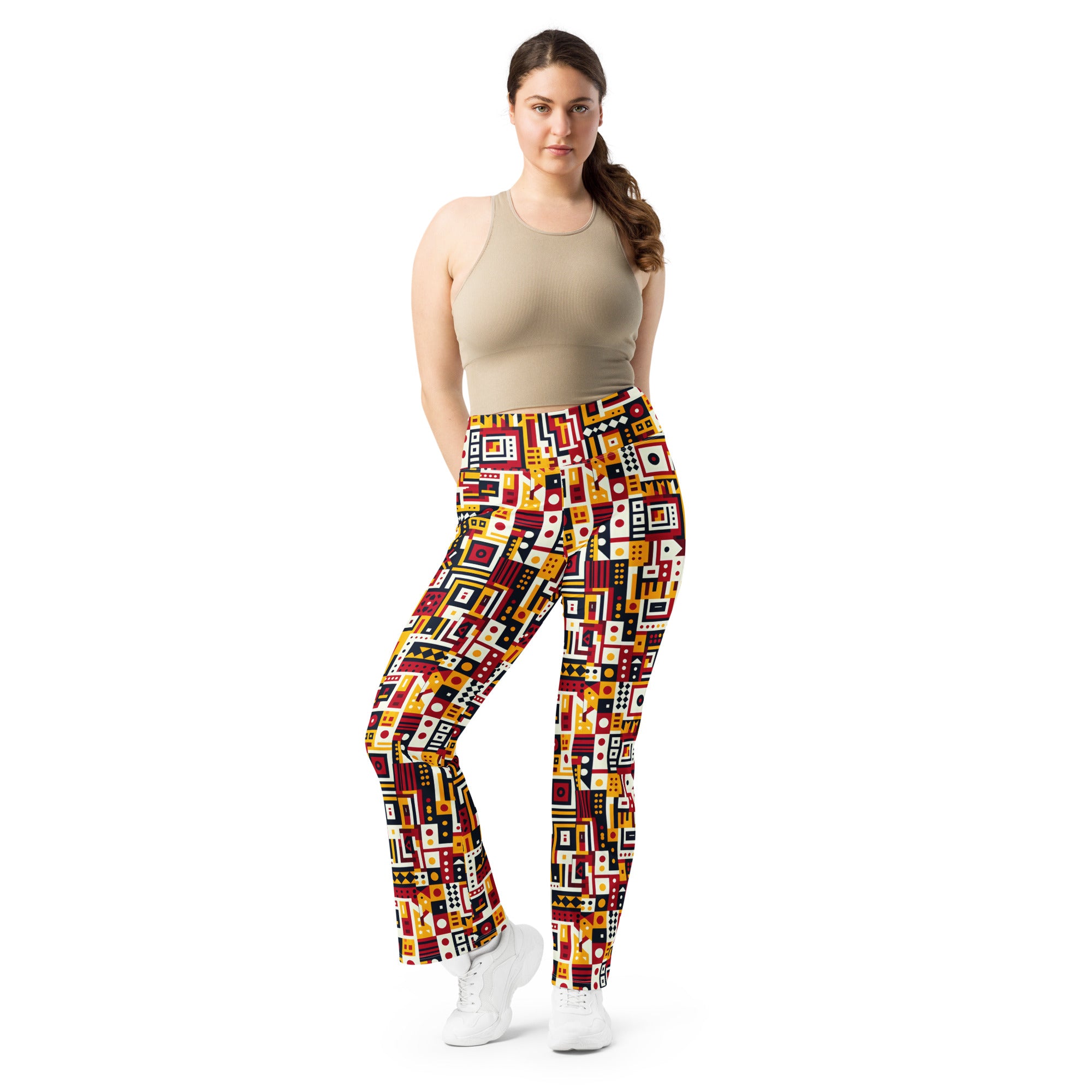 Abstract Boxes Flare leggings