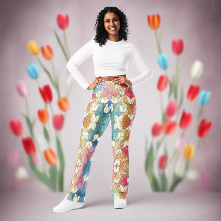 Tulips Flare leggings