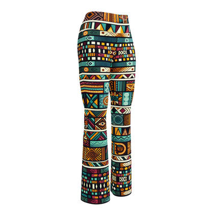 Multicolor Ethnic Print Flare leggings