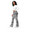 Black and White Tribal Flare leggings