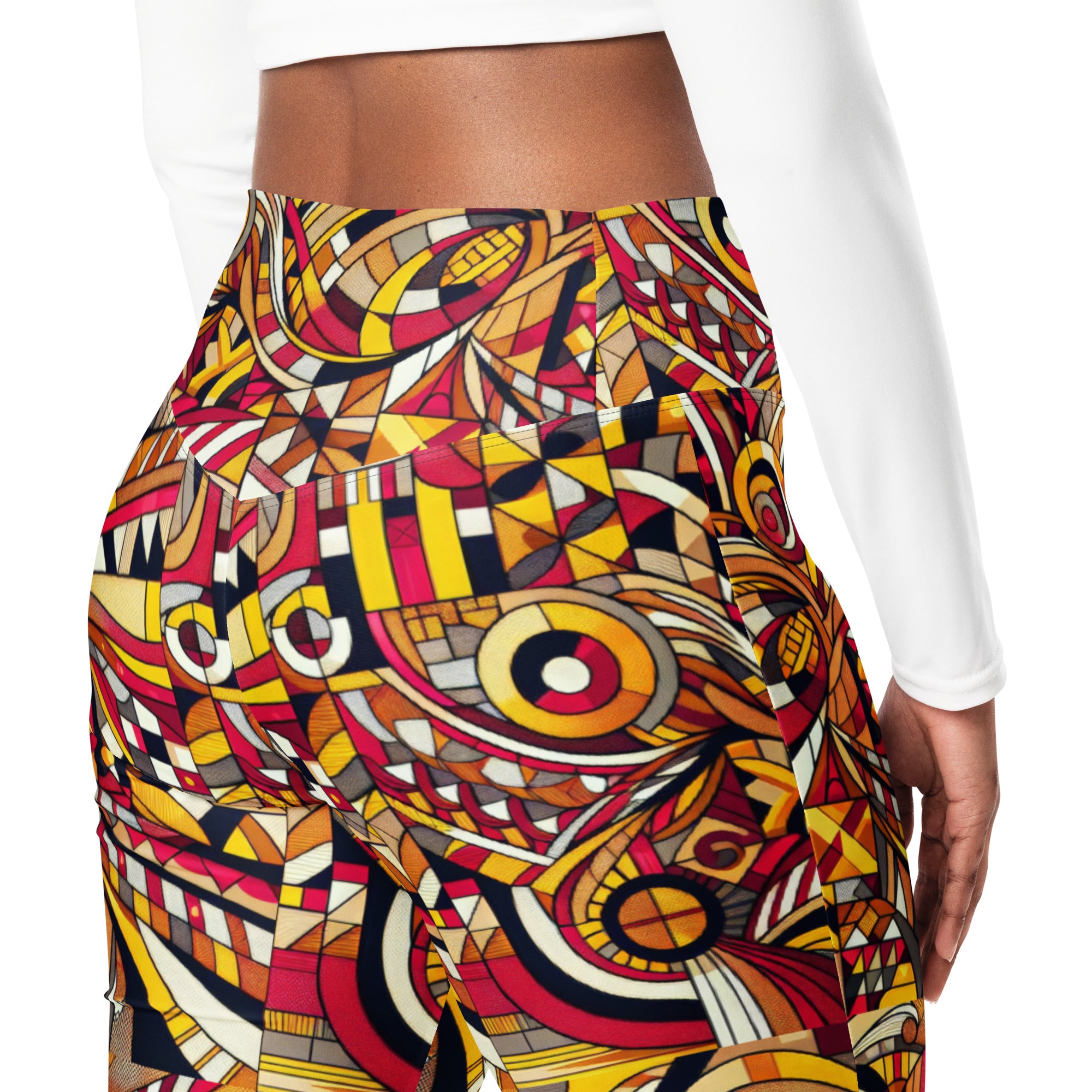 Swirls Abstract Flare leggings