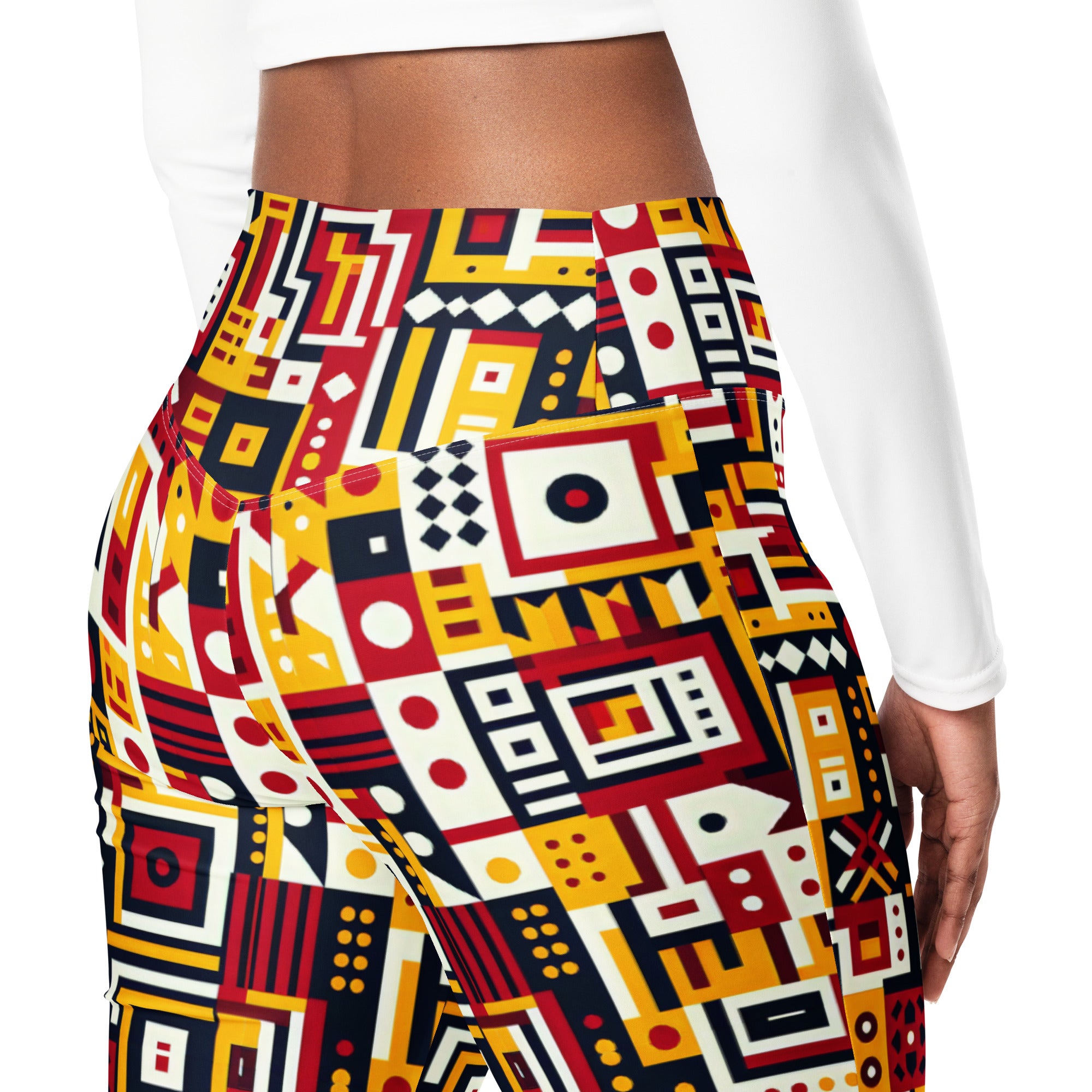 Abstract Boxes Flare leggings