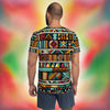 Multicolor Ethnic Print Men's Athletic T-shirt