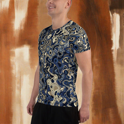 Abstract Wave Men's Athletic T-shirt