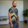 Multicolor Chevron Men's Athletic T-shirt