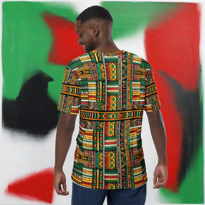 Green and Yellow Ethnic Print Men's t-shirt