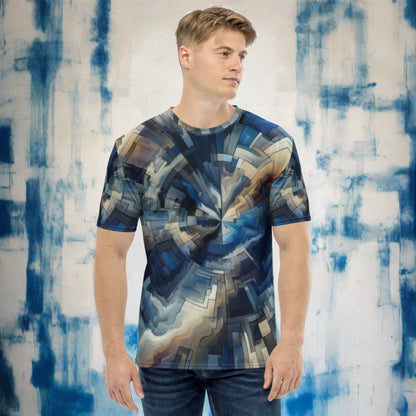 Blue Abstract Distortion Men's t-shirt