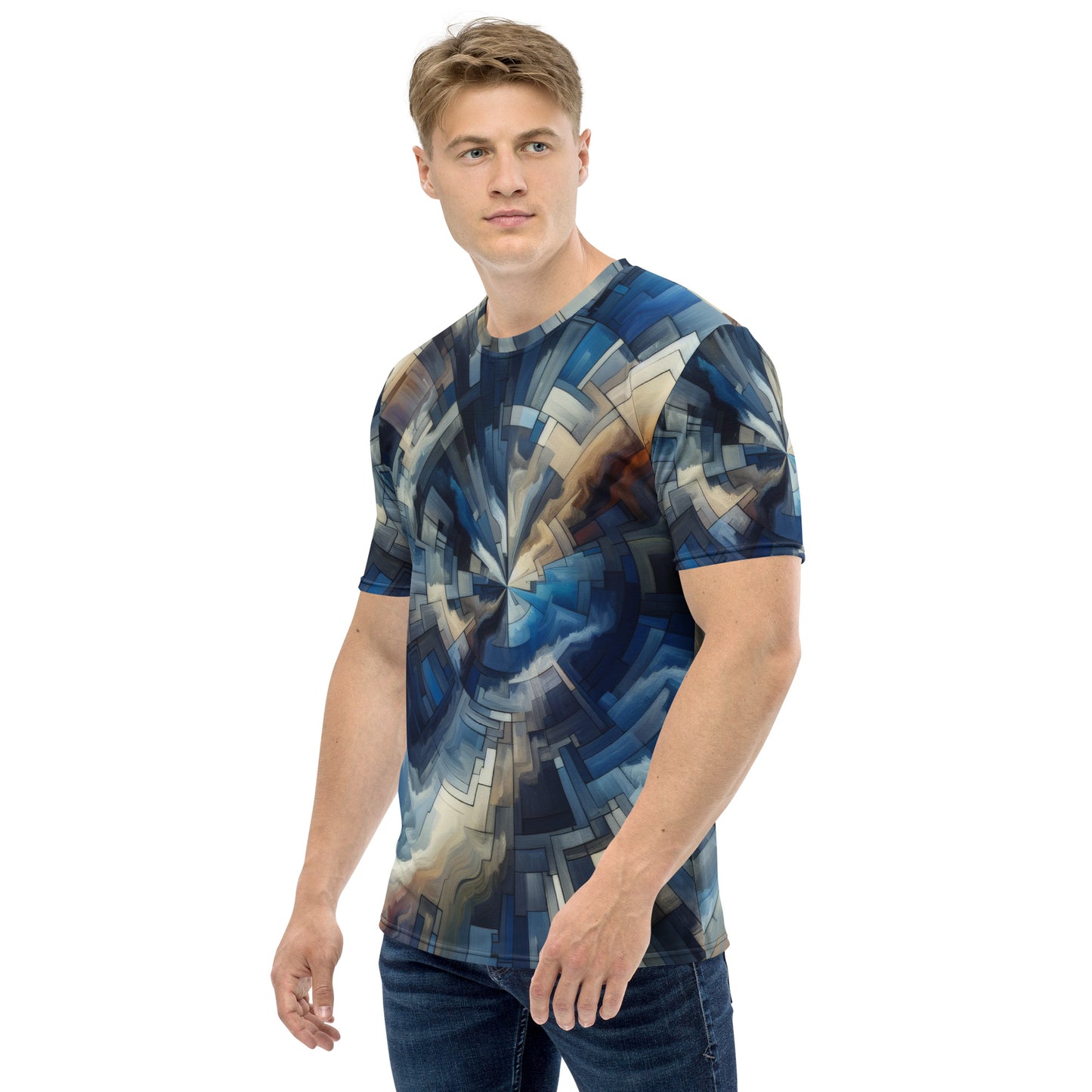 Blue Abstract Distortion Men's t-shirt