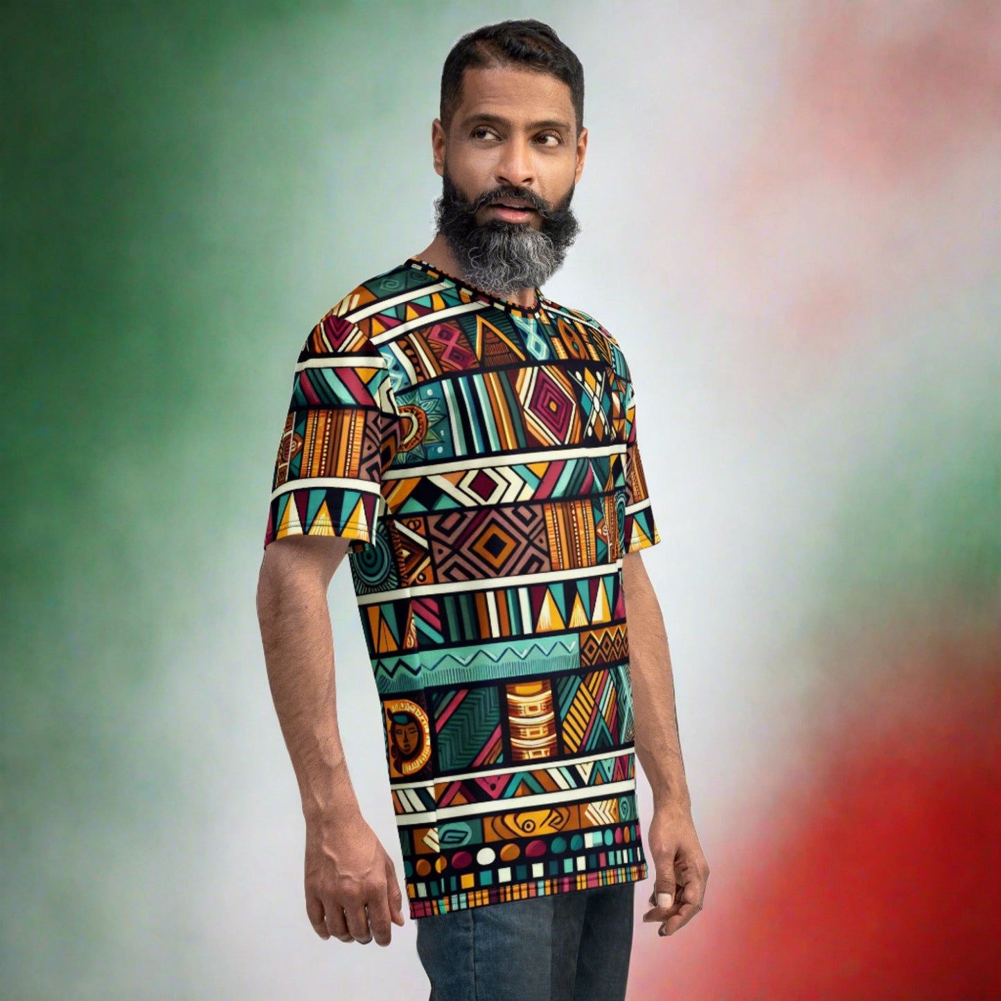 Multicolor Ethnic Print Men's t-shirt