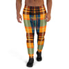 Orange Plaid Men's Joggers