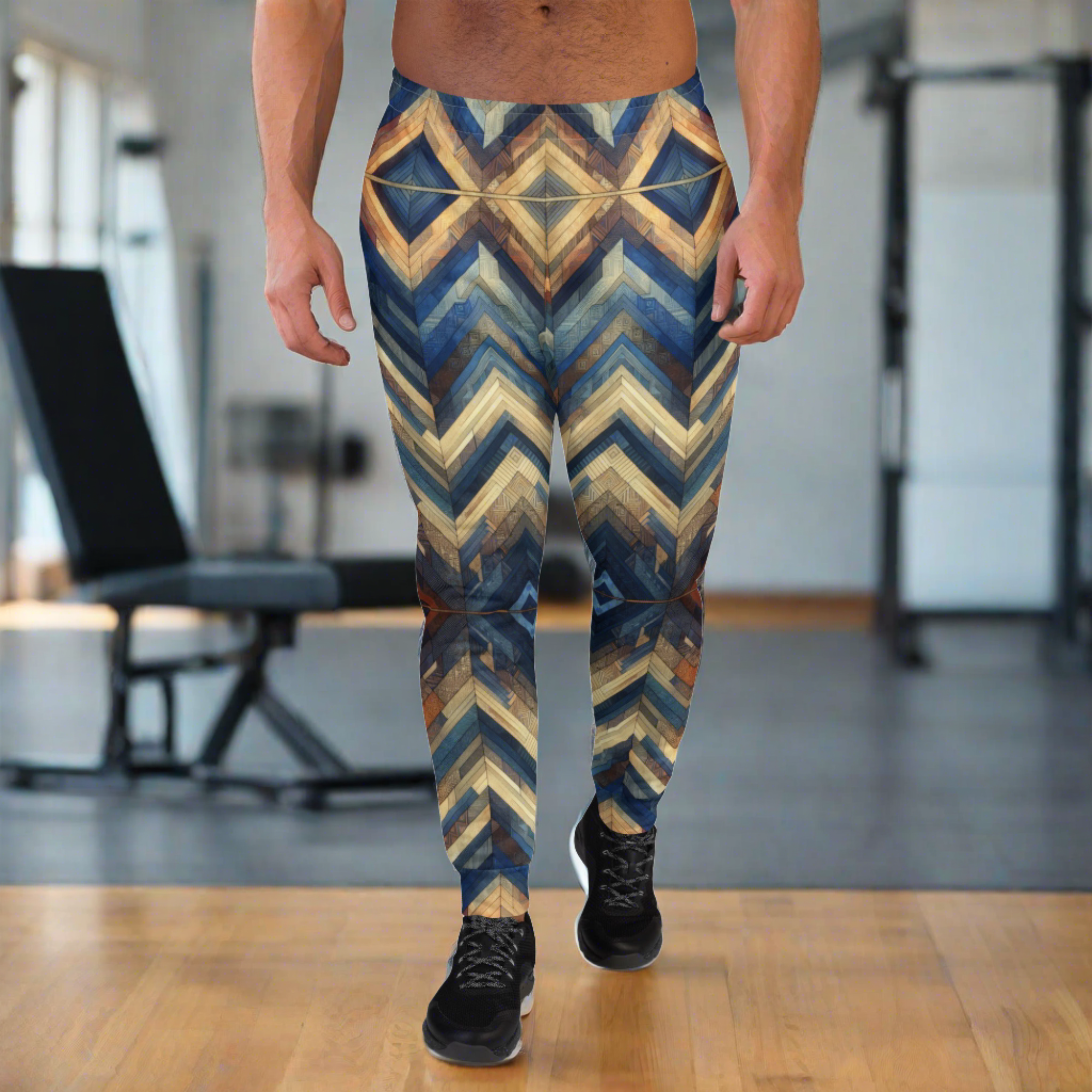 Multicolor Chevron Men's Joggers