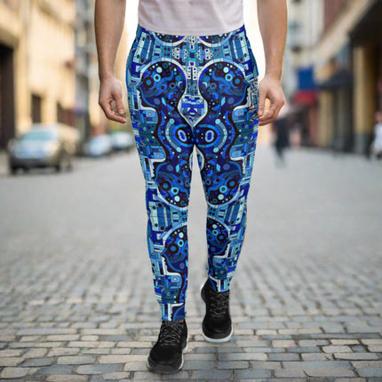 Blue Abstract Man Men's Joggers