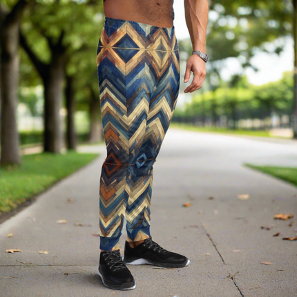 Multicolor Chevron Men's Joggers