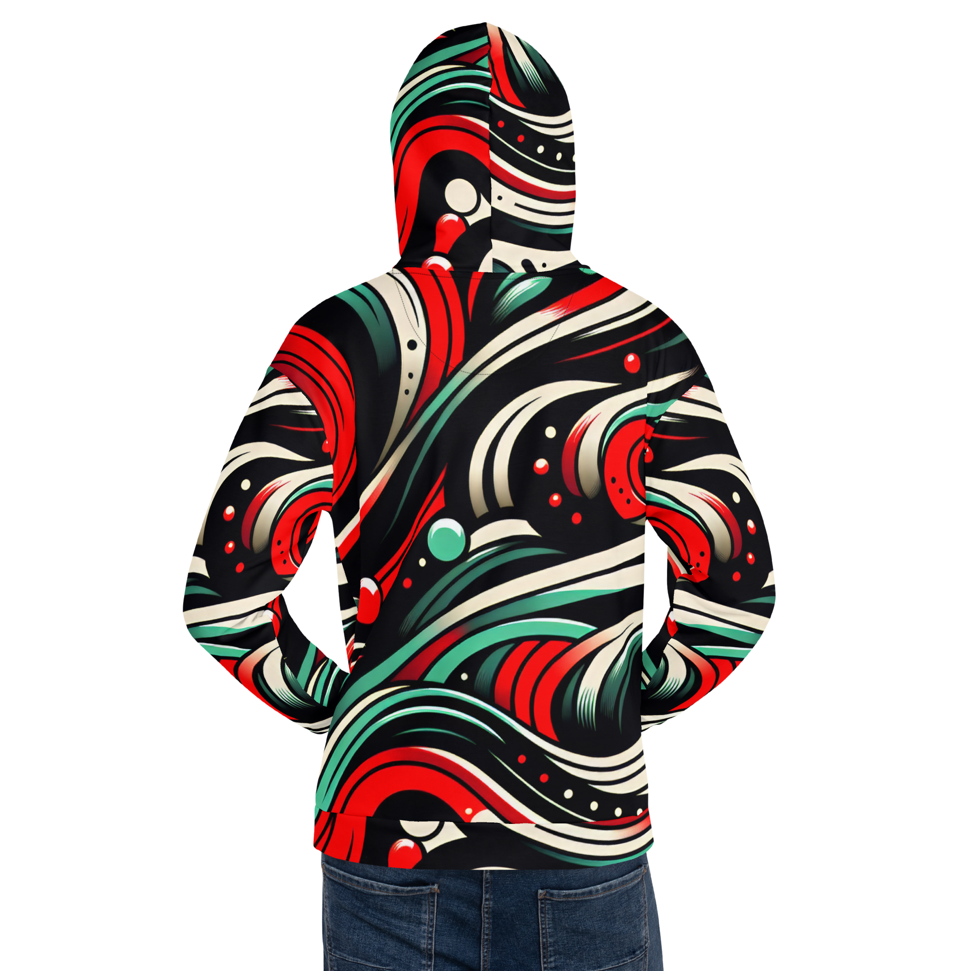 Vivid Abstract Print Unisex Hoodie