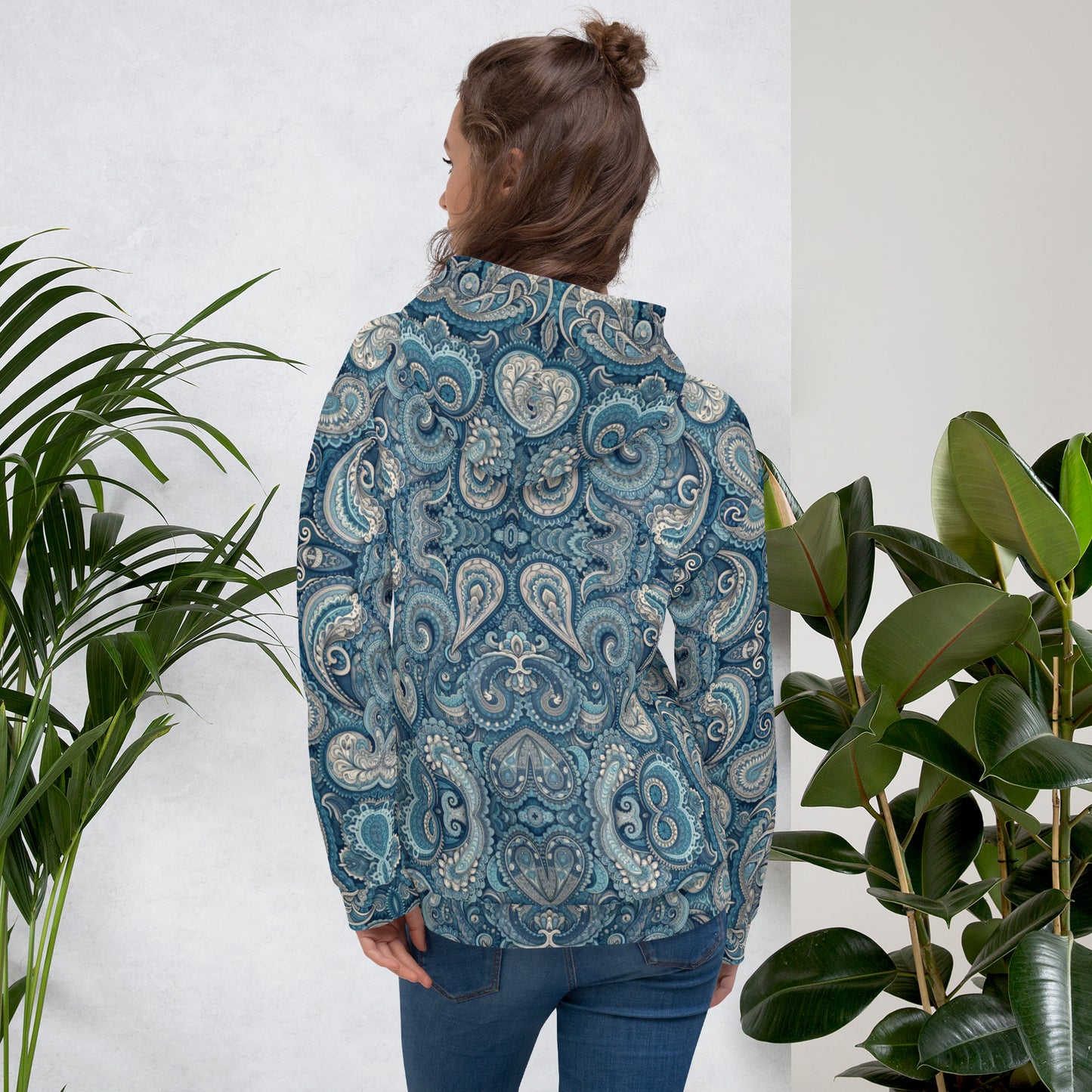 Blue Paisley Unisex Hoodie