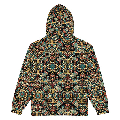 Multi Color Print Unisex zip hoodie