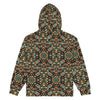 Multi Color Print Unisex zip hoodie