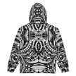 Black and White Abstract Unisex zip hoodie