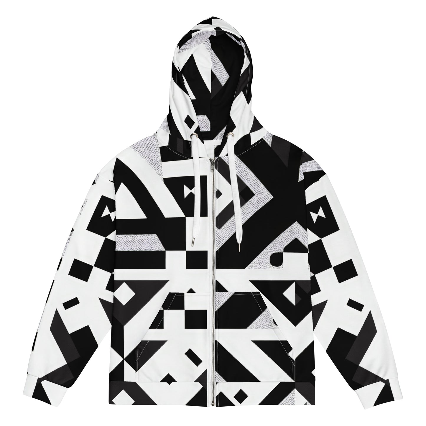 Black and White Zings Unisex zip hoodie