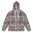 Red and Blue Unisex zip hoodie