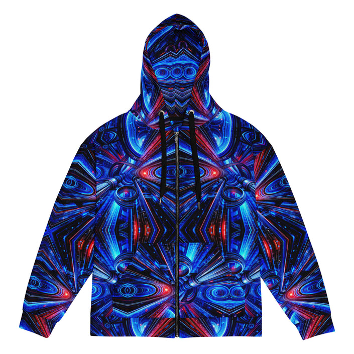 Blue Lights Unisex zip hoodie