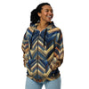 Multicolor Chevron Unisex zip hoodie