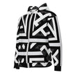 Black and White Abstract Unisex zip hoodie