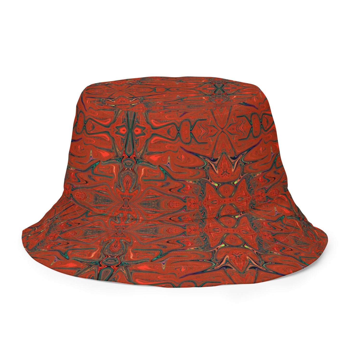 Orange Warp Reversible bucket hat