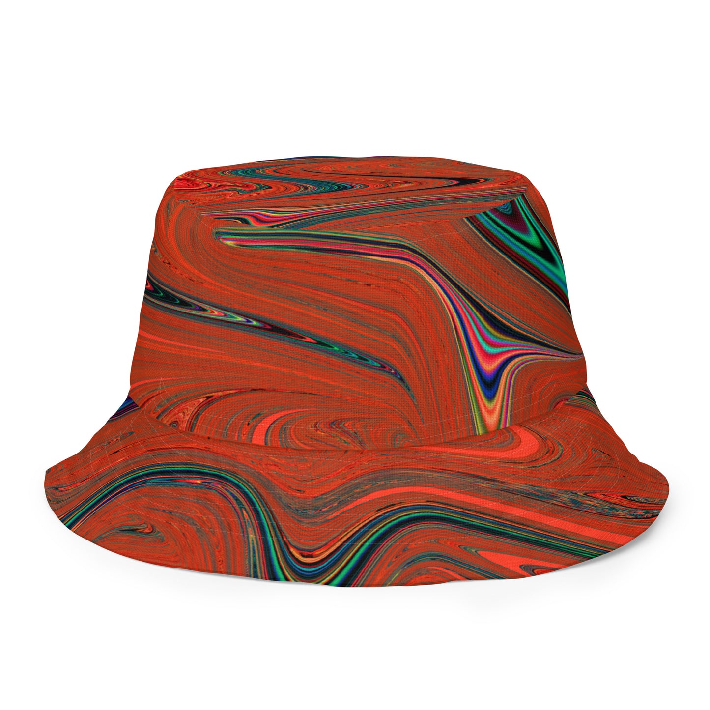 Orange Warp Reversible bucket hat