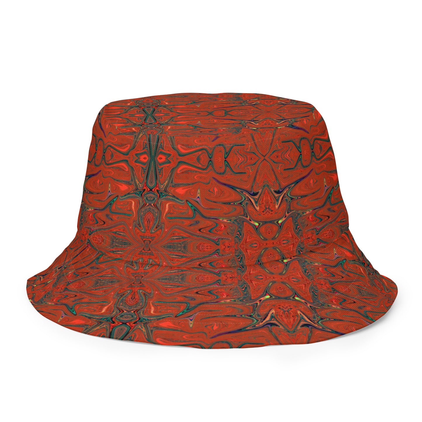 Orange Warp Reversible bucket hat