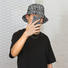 Black and White Abstract Pattern Reversible bucket hat