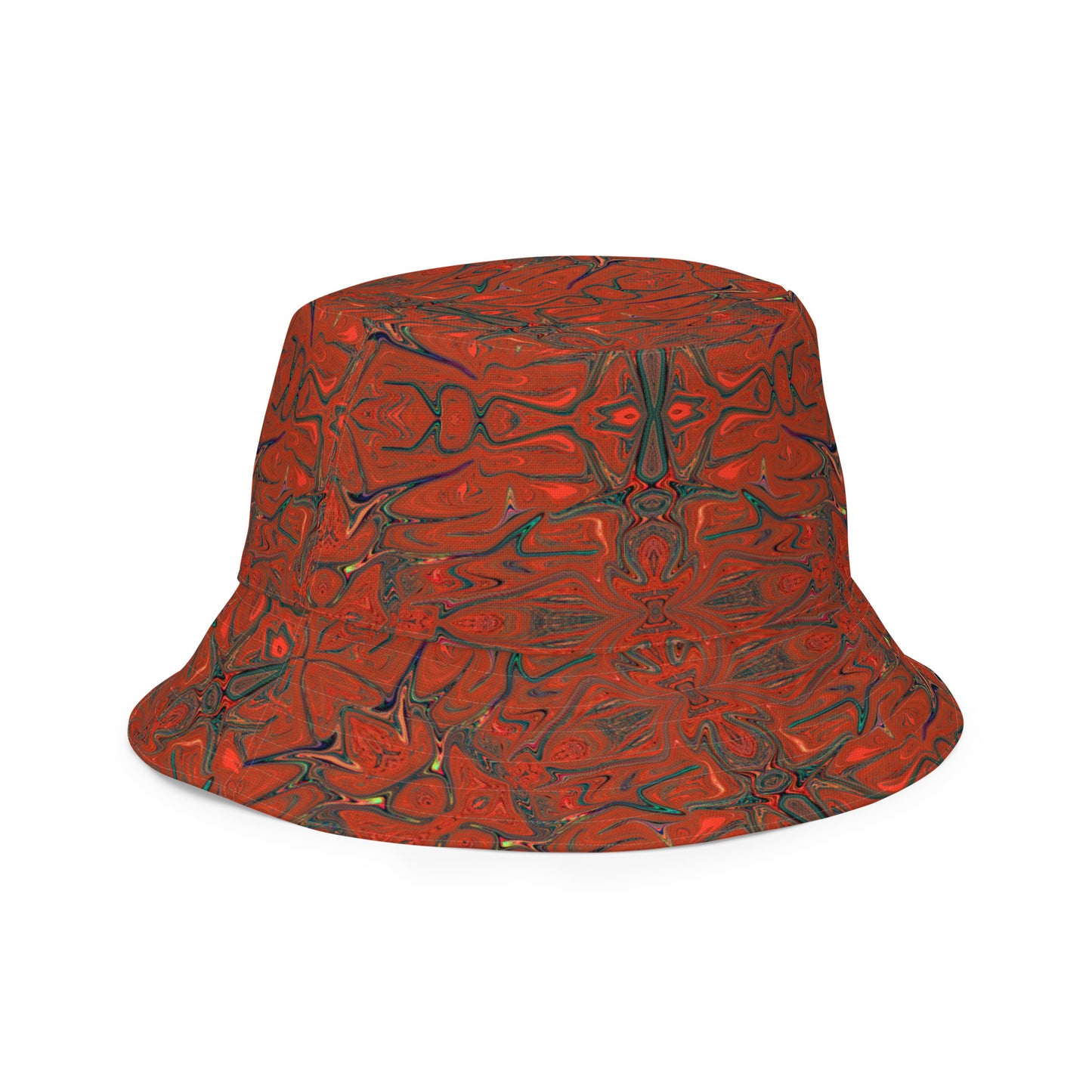 Orange Warp Reversible bucket hat