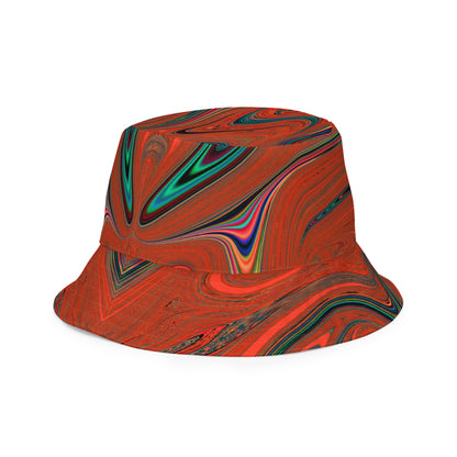 Orange Warp Reversible bucket hat