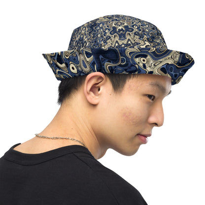 Abstract Wave Reversible bucket hat