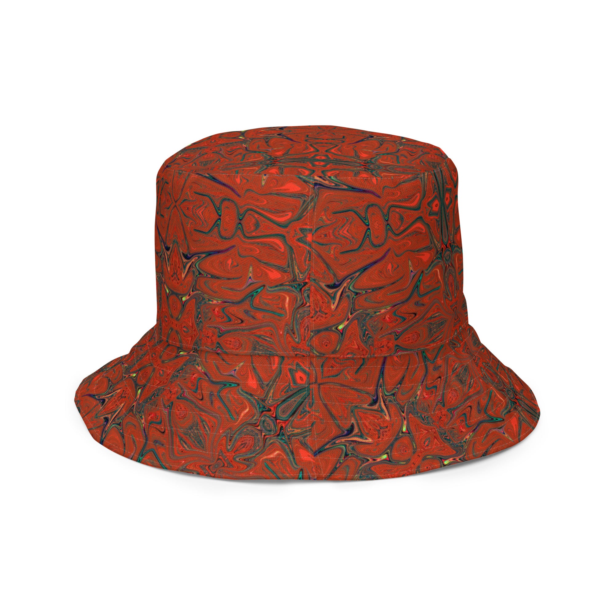 Orange Warp Reversible bucket hat