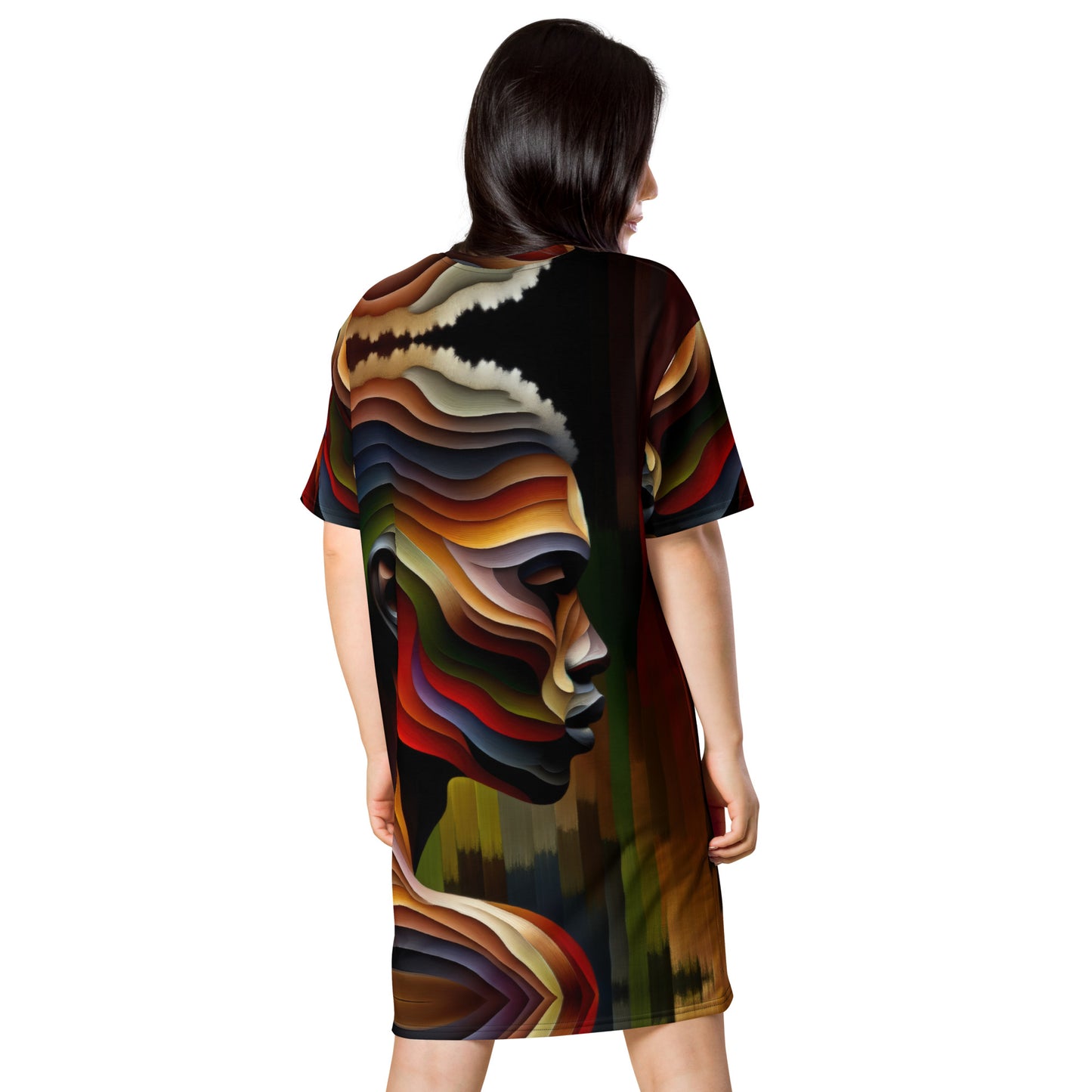 Abstract Wave T-shirt dress