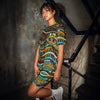 Ethnic Print T-shirt dress