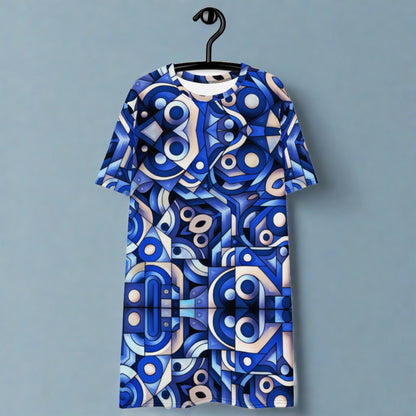 Blue Reflection Abstract T-shirt dress