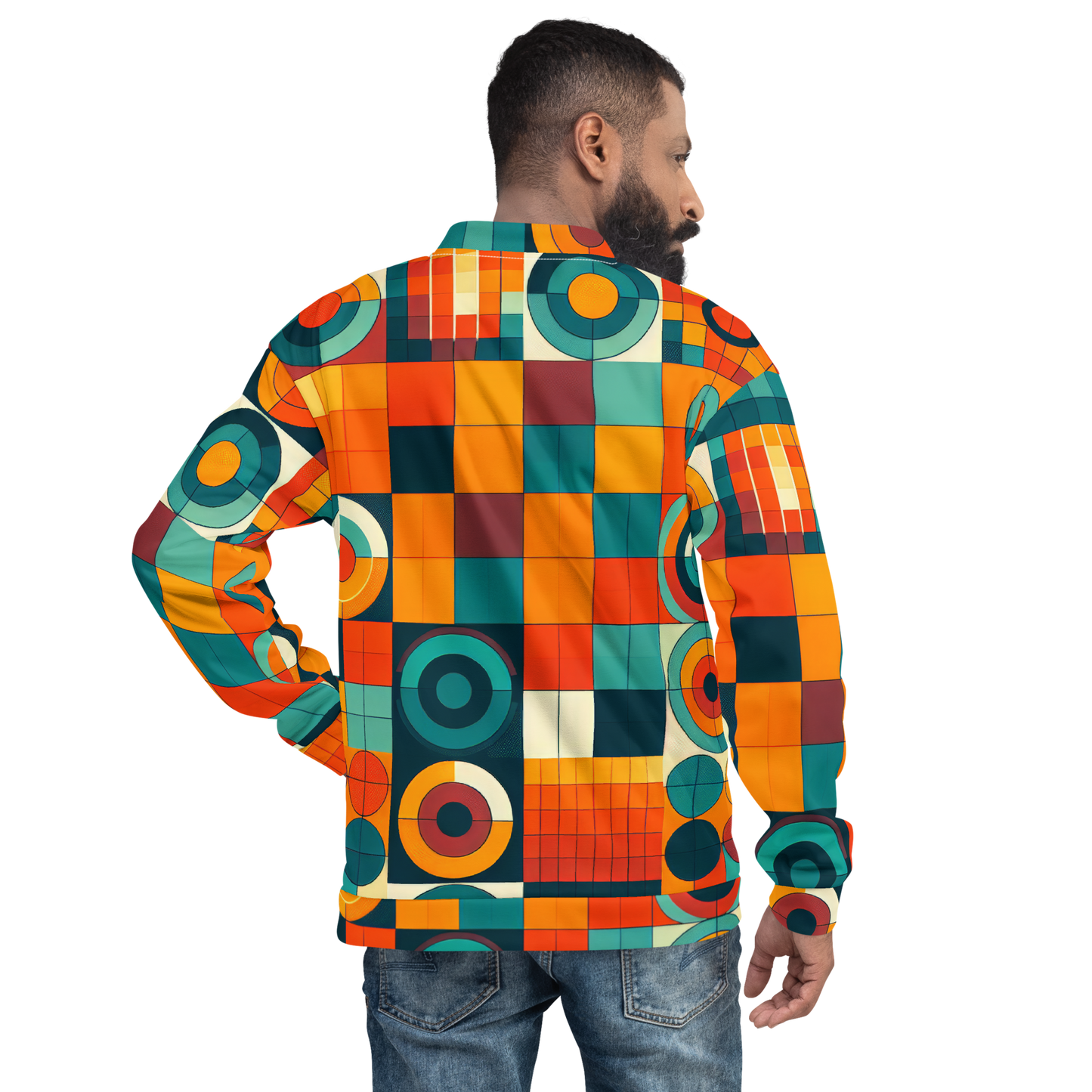 Circles and Squares Unisex Bomber Jacket