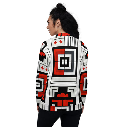 Square Abstract Unisex Bomber Jacket