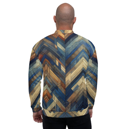 Multicolor Chevron Unisex Bomber Jacket