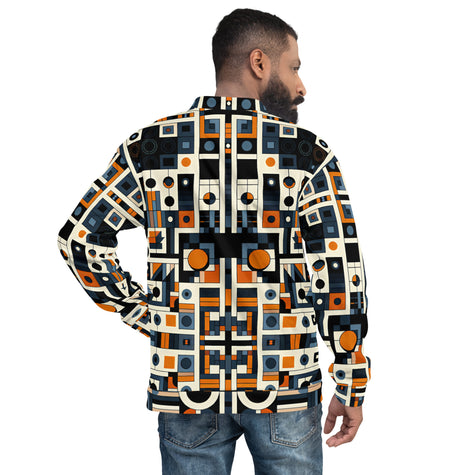 Geometric Abstract Unisex Bomber Jacket