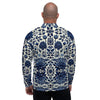 Cobalt Blue Floral Unisex Bomber Jacket