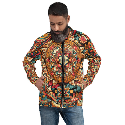 Floral Print Unisex Bomber Jacket