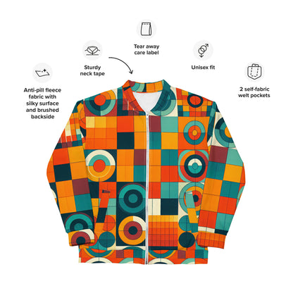 Circles and Squares Unisex Bomber Jacket