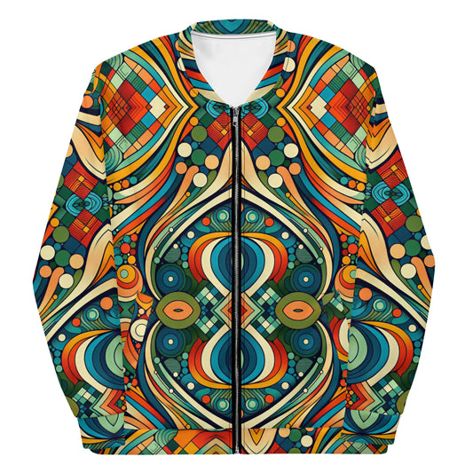 Vivid Print Unisex Bomber Jacket