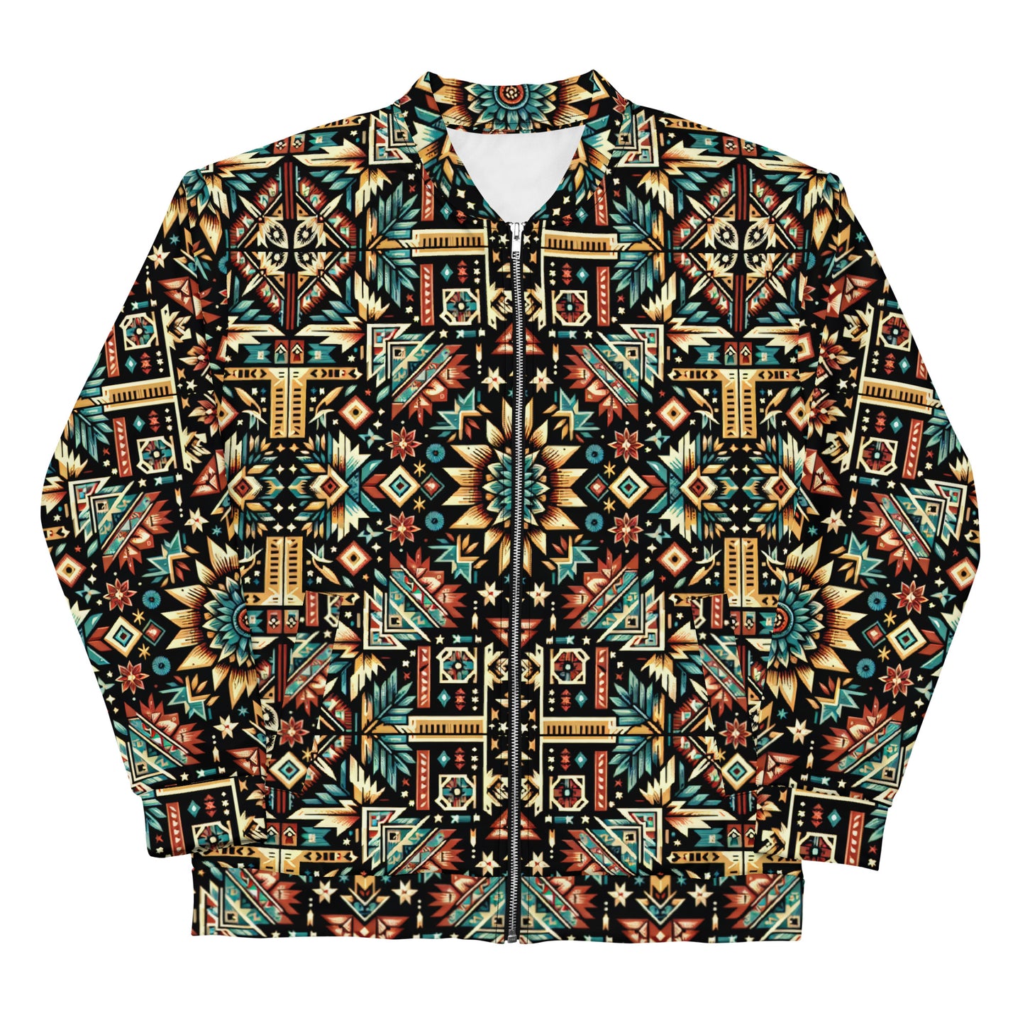 Multi Color Print Unisex Bomber Jacket