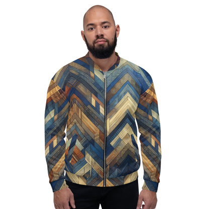 Multicolor Chevron Unisex Bomber Jacket